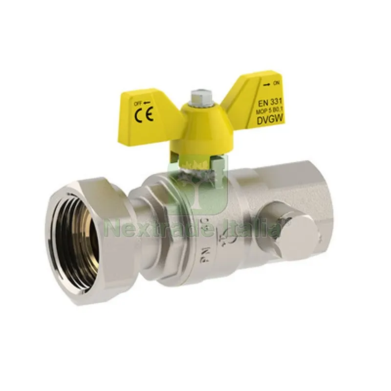 VALVOLA A SFERA PER GAS ATT. FEMMINA -DADO GIREVOLE 1" x 1"1/4 DN 25 — Rubinetti e valvole — rif. FERX.DIA424-5304-0607