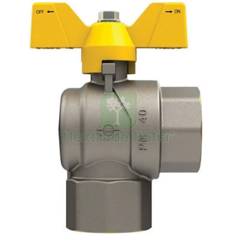 VALVOLA A SFERA GAS A SQUADRA FF CON FARFALLA 1" x 1" DN 25 — Rubinetti e valvole — rif. FERX.DIA424-5305-06 VALVOLA A SFERA GAS A SQUADRA FF CON FARFALLA 1" x 1" DN 25 — Rubinetti e valvole — rif. FERX.DIA424-5305-06