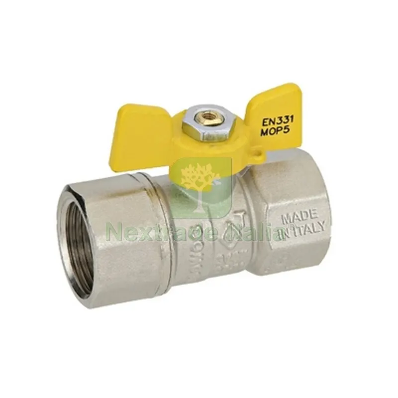 VALVOLA A SFERA GAS FF CON FARFALLA MOD. DAKOTA 1/2" DN 12 — Rubinetti e valvole — rif. FERX.DIA424-700-04