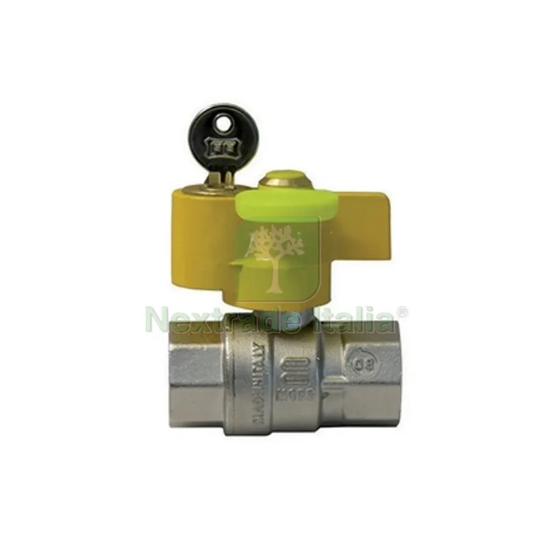 VALVOLA A SFERA GAS FF CON SERRATURA 1" DN 25 — Serrature e cilindri — rif. FERX.DIA424-9002-06