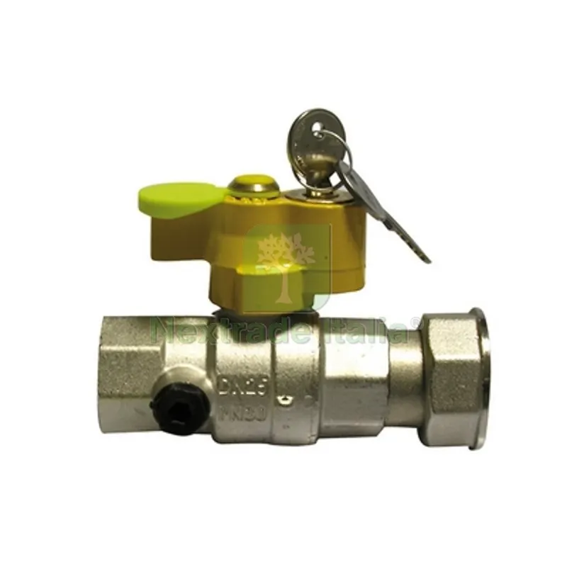 Valvola a Sfera GAS F/Girello con Serratura 1" x 1" 1/4 DN 25 — Serrature e cilindri — rif. FERX.DIA424-9005-0607 Valvola a Sfera GAS F/Girello con Serratura 1" x 1" 1/4 DN 25 — Serrature e cilindri — rif. FERX.DIA424-9005-0607