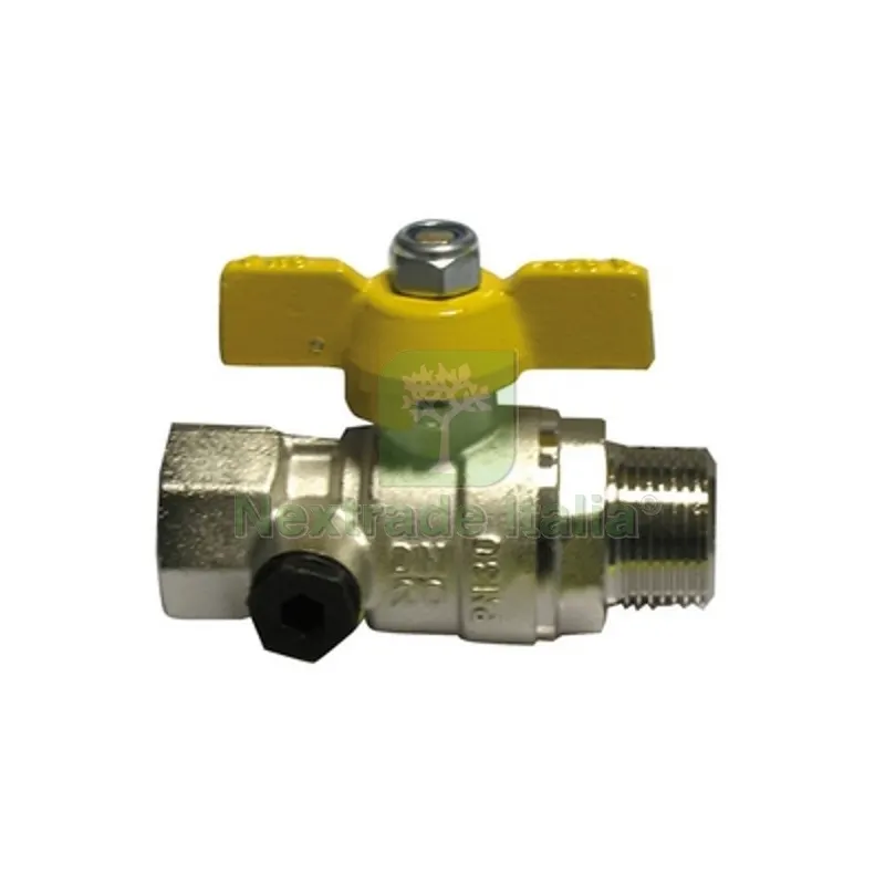 VALVOLA A SFERA GAS FM CON FARFALLA GIALLA 1" DN 25 — Rubinetti e valvole — rif. FERX.DIA424-9009-06 VALVOLA A SFERA GAS FM CON FARFALLA GIALLA 1" DN 25 — Rubinetti e valvole — rif. FERX.DIA424-9009-06