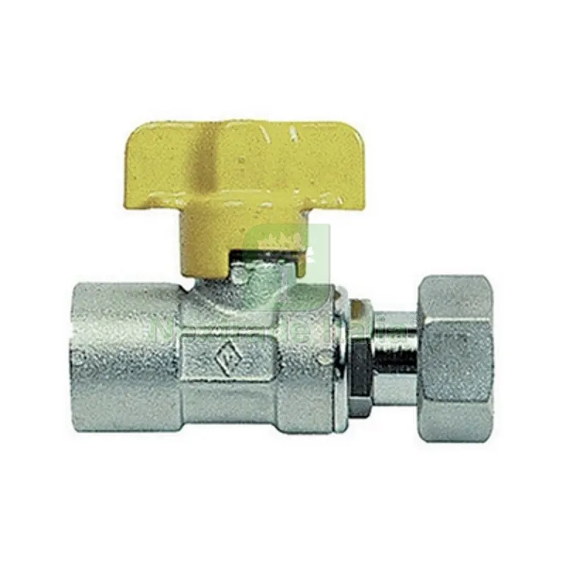 RUBINETTO A SFERA PER GAS FF CON BOCCHETTONE 3/4 x 1/2 DN 15 — Rubinetti e valvole — rif. FERX.DIA424-904-0504 RUBINETTO A SFERA PER GAS FF CON BOCCHETTONE 3/4 x 1/2 DN 15 — Rubinetti e valvole — rif. FERX.DIA424-904-0504