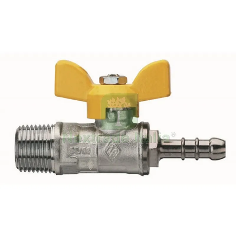 VALVOLA A SFERA PER GAS FIL. M CON PORTAGOMMA E FARFALLA IN ALLUMINIO 3/8" x 8 DN 10 — Tubi e raccordi — rif. FERX.DIA424-R9081-0308 VALVOLA A SFERA PER GAS FIL. M CON PORTAGOMMA E FARFALLA IN ALLUMINIO 3/8" x 8 DN 10 — Tubi e raccordi — rif. FERX.DIA424-R9081-0308