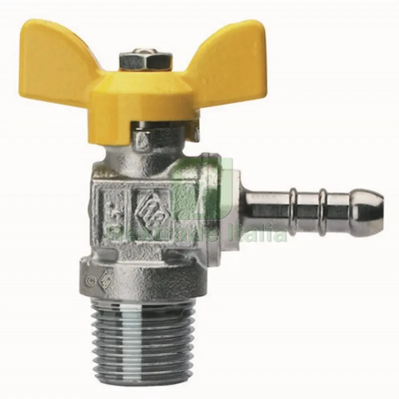 VALVOLA A SFERA PER GAS A SQUADRA FILETTATURA MASCHIO CON PORTAGOMMA 1/2" x 8 DN 15 — Tubi e raccordi — rif. FERX.DIA424-R9085-0408