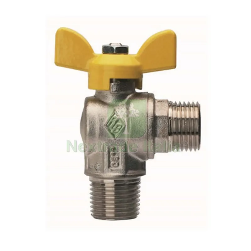VALVOLA A SFERA PER GAS A SQUADRA, FIL. MASCHIO CON ATT. MASCHIO 1/2" x 1/2" DN 15 — Rubinetti e valvole — rif. FERX.DIA424-R9087-04