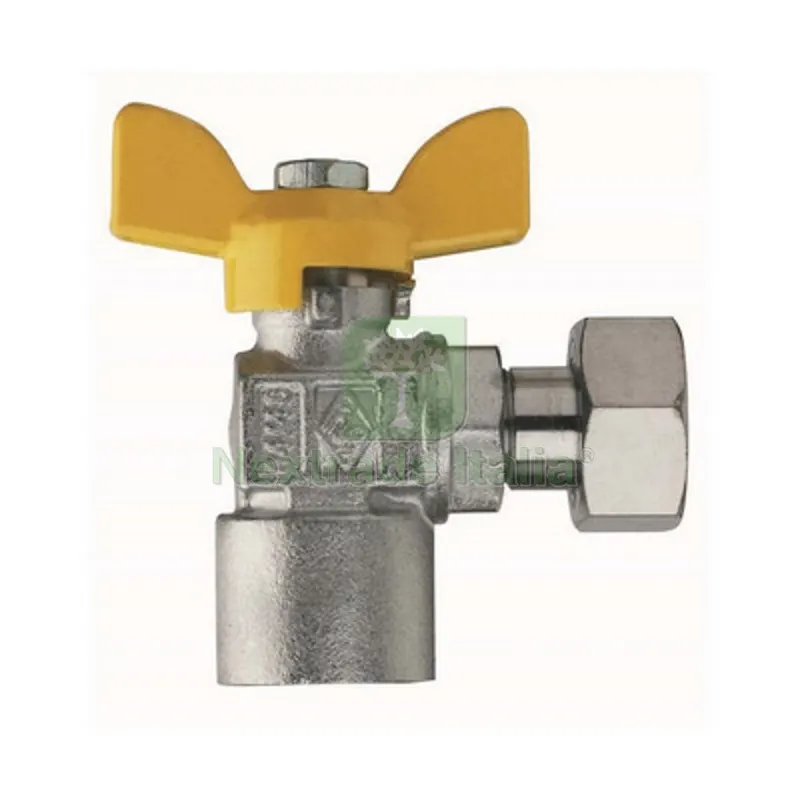 VALVOLA A SFERA PER GAS A SQUADRA FIL. FEMMINA CON GIRELLO 1/2" x 1/2" DN 15 — Rubinetti e valvole — rif. FERX.DIA424-R9088-04