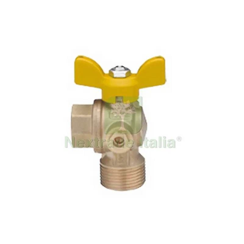 VALVOLA A SFERA PER GAS PASSAGGIO TOTALE A SQUADRA FM CON FARFALLA 3/4" DN 20 — Rubinetti e valvole — rif. FERX.DIA424-R9098-05