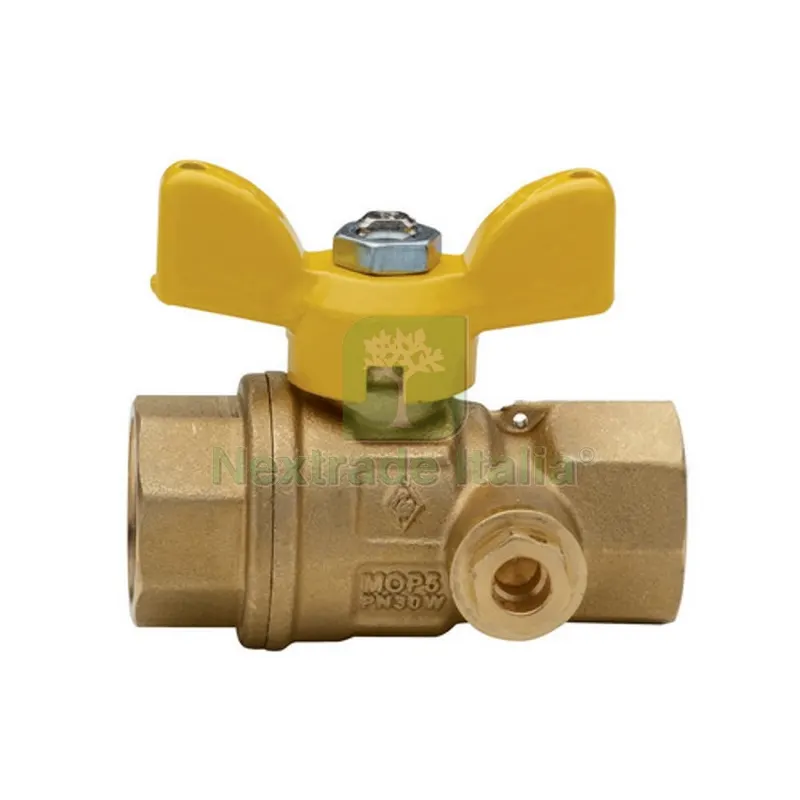 VALVOLA A SFERA PER GAS A PASSAGGIO TOTALE C/PRESA PRESSIONE FF 3/4" — Rubinetti e valvole — rif. FERX.DIA424-R9099-05 VALVOLA A SFERA PER GAS A PASSAGGIO TOTALE C/PRESA PRESSIONE FF 3/4" — Rubinetti e valvole — rif. FERX.DIA424-R9099-05