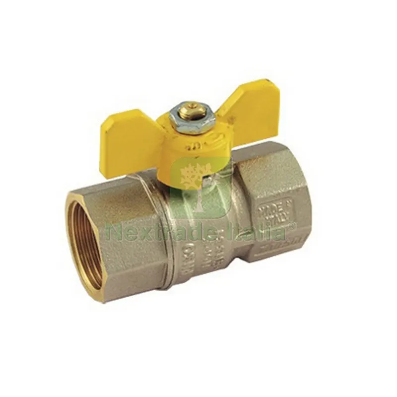 VALVOLA A SFERA PER GAS FF CON LEVA FARFALLA 3/4" DN 18 — Rubinetti e valvole — rif. FERX.DIA424-T2370G-05 VALVOLA A SFERA PER GAS FF CON LEVA FARFALLA 3/4" DN 18 — Rubinetti e valvole — rif. FERX.DIA424-T2370G-05