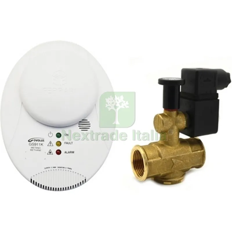 KIT RILEVATORE METANO MOD. 040190 + EV NA 3/4" MOD. 042301 - — Flessibili e allacci — rif. FERX.DIA425-022