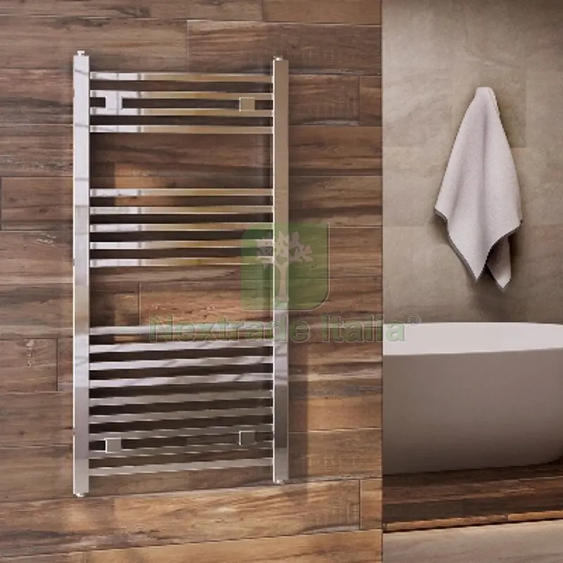 TERMOARREDO DESIGN CROMATO TUBI QUADRATI H 1000 x Int. 470 (mm) — Irrigazione — rif. FERX.DIA432-HD01-10050