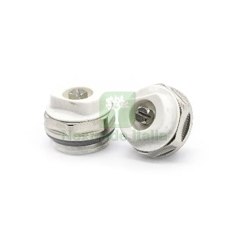 VALVOLA DI SFIATO ORIENTABILE IN OTTONE NICHELATO 3/8" — Rubinetti e valvole — rif. FERX.DIA433-1042-03