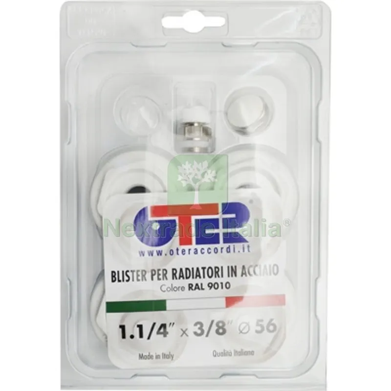 KIT BLISTER PER RADIATORI IN ACCIAIO FL 56 1"1/4 x 3/8 — Raccordi a pressare e multistrato — rif. FERX.DIA433-1064-03 KIT BLISTER PER RADIATORI IN ACCIAIO FL 56 1"1/4 x 3/8 — Raccordi a pressare e multistrato — rif. FERX.DIA433-1064-03
