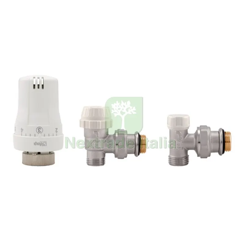KIT VALVOLE TERMOSTATICHE AD ANGOLO MASCHIO 1/2" — Rubinetti e valvole — rif. FERX.DIA433-1409M-04