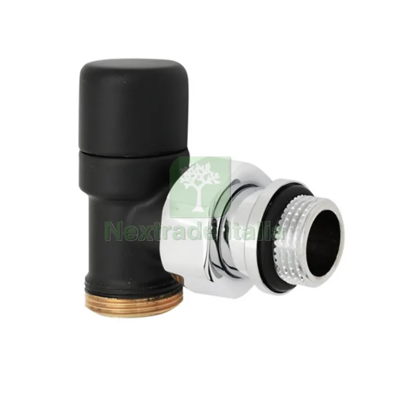 DETENTORE A SQUADRA OVUS 1/2 Nero — Tubi e raccordi — rif. FERX.DIA433-S0463-04N