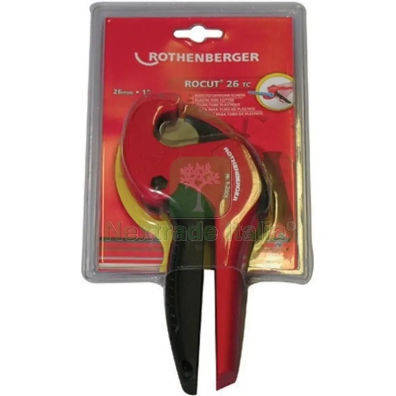 CESOIA TAGLIATUBO DI PRECISIONE IN PLASTICA ROCUT 26TC Diam. 26 mm. — Misurazione e taglio manuale — rif. FERX.DIA490-7040 CESOIA TAGLIATUBO DI PRECISIONE IN PLASTICA ROCUT 26TC Diam. 26 mm. — Misurazione e taglio manuale — rif. FERX.DIA490-7040