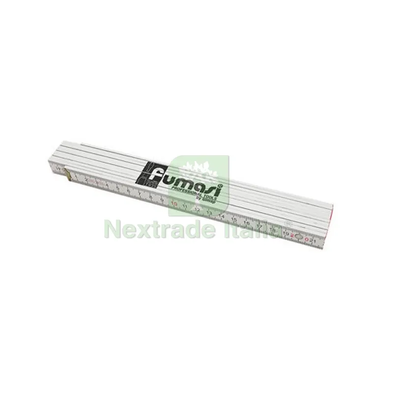 METRO IN LEGNO DI CARPINO VERNICIATO Con rivetto — Rivetti — rif. FERX.DIA509-D194