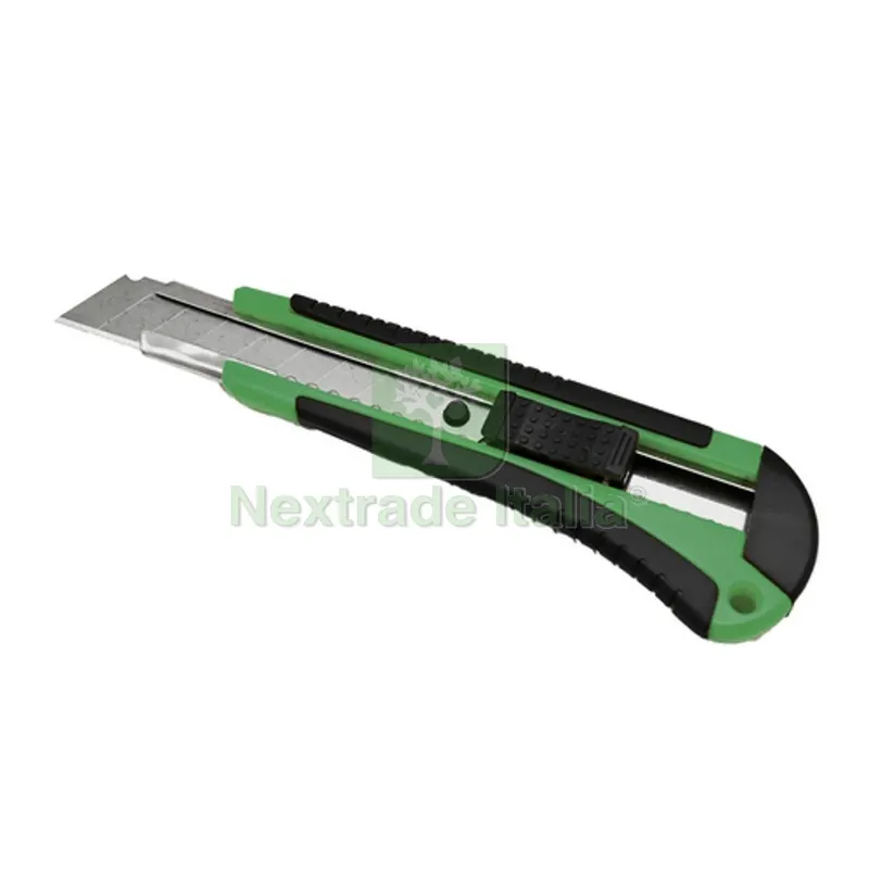 Cutter Gryn 18MM C/Impugnatura Antiscivolo in Gomma - — Misurazione e taglio manuale — rif. FERX.DIA600-GC118 Cutter Gryn 18MM C/Impugnatura Antiscivolo in Gomma - — Misurazione e taglio manuale — rif. FERX.DIA600-GC118