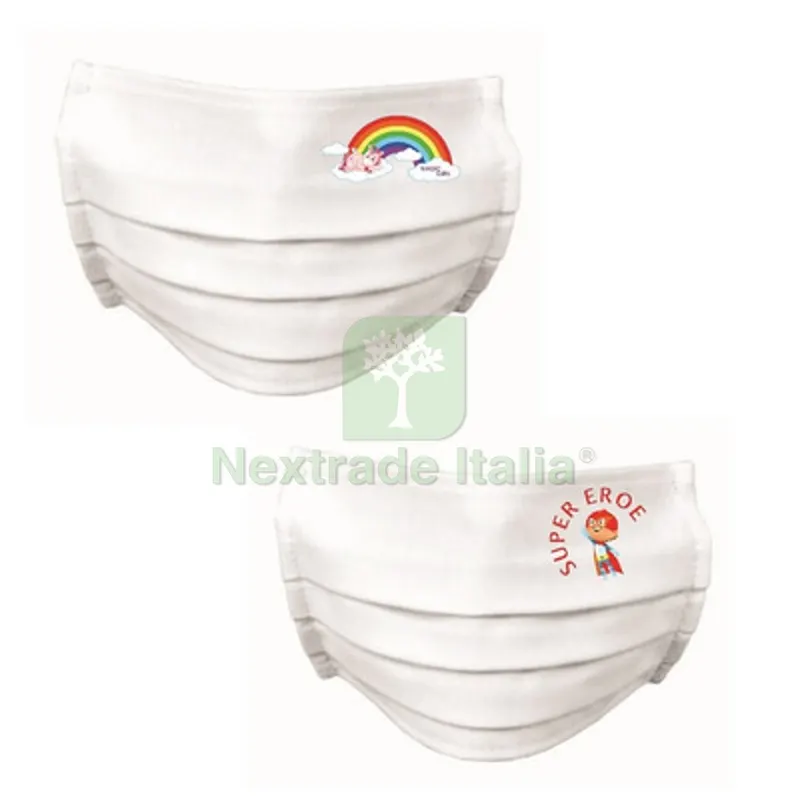 10 PZ Mascherine Bambini Sorriso Fantasie Miste M/F Idrorepellente Baby Sorriso 3-6 Anni — Protezione piante e sementi — rif. FERX.DIA600-P2022-B 10 PZ Mascherine Bambini Sorriso Fantasie Miste M/F Idrorepellente Baby Sorriso 3-6 Anni — Protezione piante e sementi — rif. FERX.DIA600-P2022-B