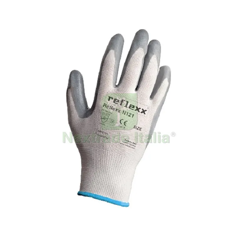1 PAIO GUANTI SUPPORTATI IN NITRILE N121 Taglia M — Guanti da lavoro — rif. FERX.DIA600-RR121-M