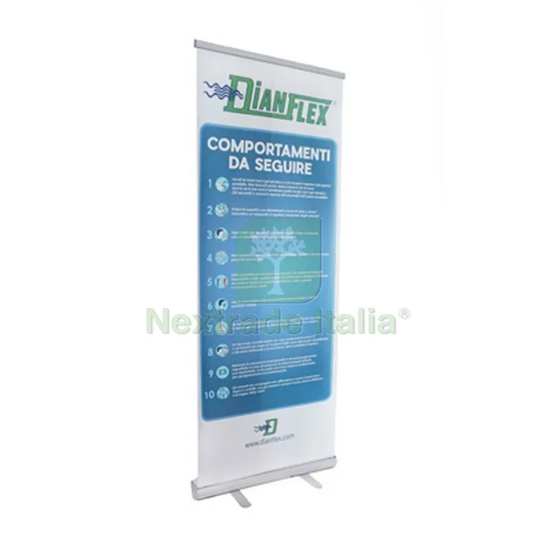 ROLL-UP INFO COVID-19 cm 90x180 — Guanti da lavoro — rif. FERX.DIA600-SC108-CS