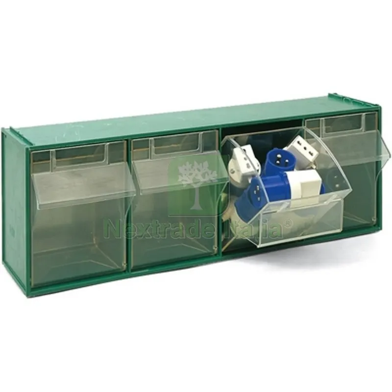 Cassettiera Sovrapponibile in PP FOX 104 - MM 600x177x H.206 Verde LxPxH = mm 600x177x206 — Arredo — rif. FERX.DIA601-VFOX104-VE Cassettiera Sovrapponibile in PP FOX 104 - MM 600x177x H.206 Verde LxPxH = mm 600x177x206 — Arredo — rif. FERX.DIA601-VFOX104-VE