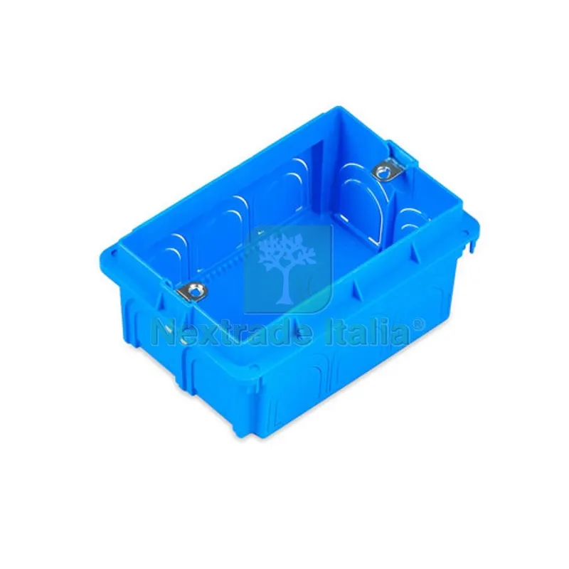 12PZ SCATOLA DA INCASSO 3 POSTI UNIFICATA Azzurra — Canaline e centralini — rif. FERX.DIA630-E00412