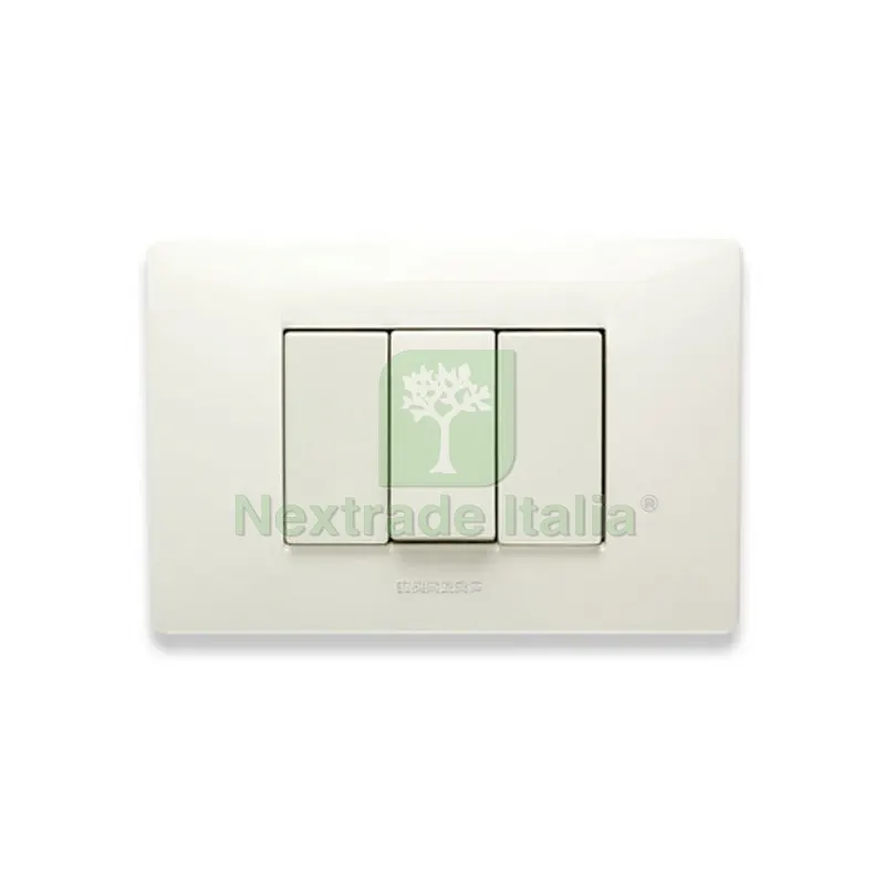 PLACCA IN TECNOPOLIMERO 3 POSTI Alluminio Chiaro — Interruttori e prese — rif. FERX.DIA630-E21MX-AL PLACCA IN TECNOPOLIMERO 3 POSTI Alluminio Chiaro — Interruttori e prese — rif. FERX.DIA630-E21MX-AL