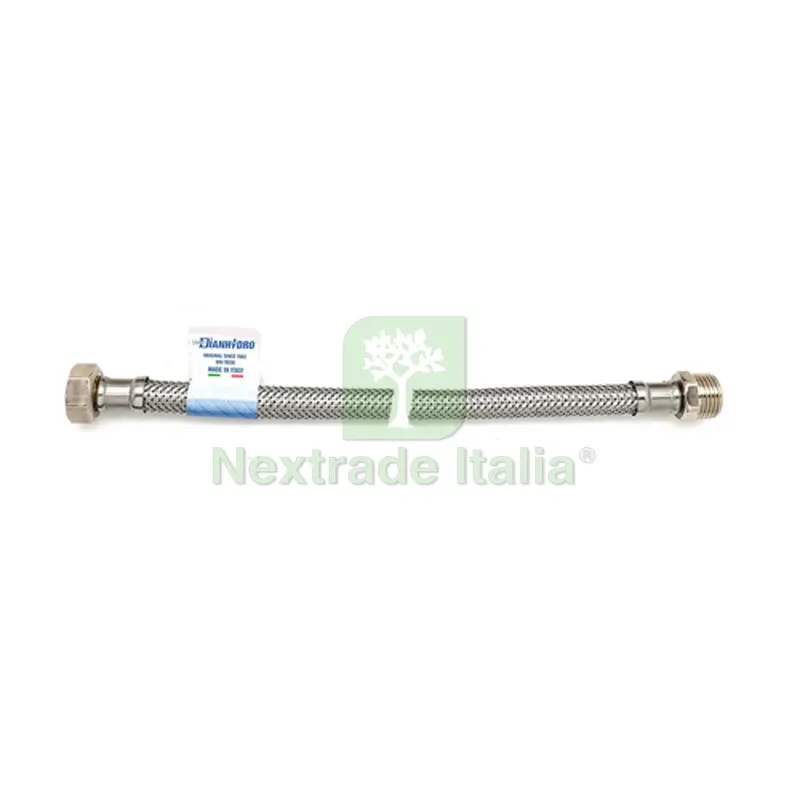 10PZ FLESSIBILE INOX MODELLO NORMALE CM. 35 DN10 FF 1/2 x 3/8 — Flessibili e allacci — rif. FERX.DIAF221-IN035-F43