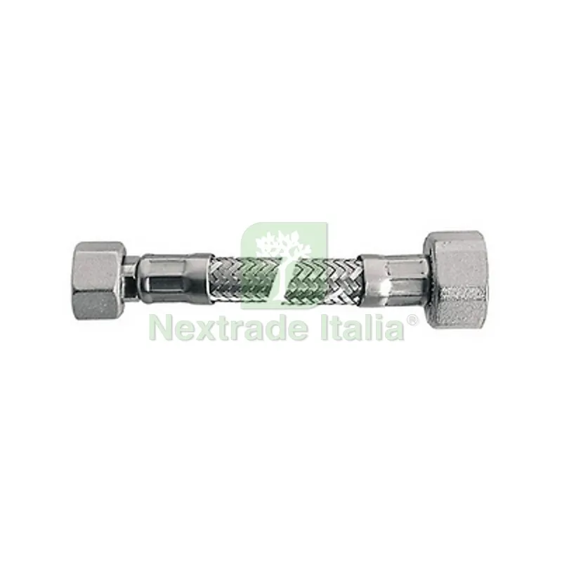 Flessibile Inox MOD. LUX Prolung. CM 15 con Teflon e Guarnizione MF 3/8 x 3/8 — Flessibili e allacci — rif. FERX.DIAF221-IP015G-M33 Flessibile Inox MOD. LUX Prolung. CM 15 con Teflon e Guarnizione MF 3/8 x 3/8 — Flessibili e allacci — rif. FERX.DIAF221-IP015G-M33
