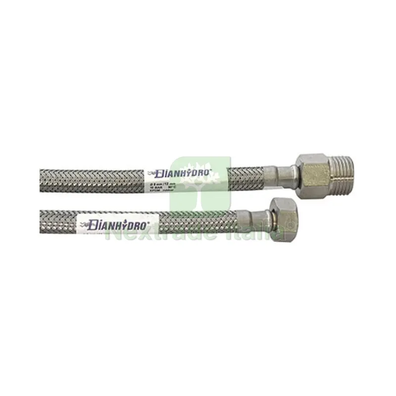 FLESSIBILE INOX MODELLO PROLUNGATO CM. 020 MF 1/2 x 1/2 — Flessibili e allacci — rif. FERX.DIAF221-IP020-M44