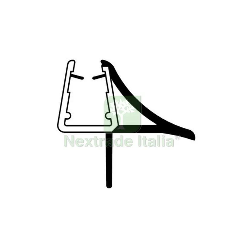PROFILO GOCCIOLATOIO IN PVC PER CRISTALLI BOX DOCCIA 406 2MT 18 mm — Accessori bagno — rif. FERX.DIAR100-U406-18