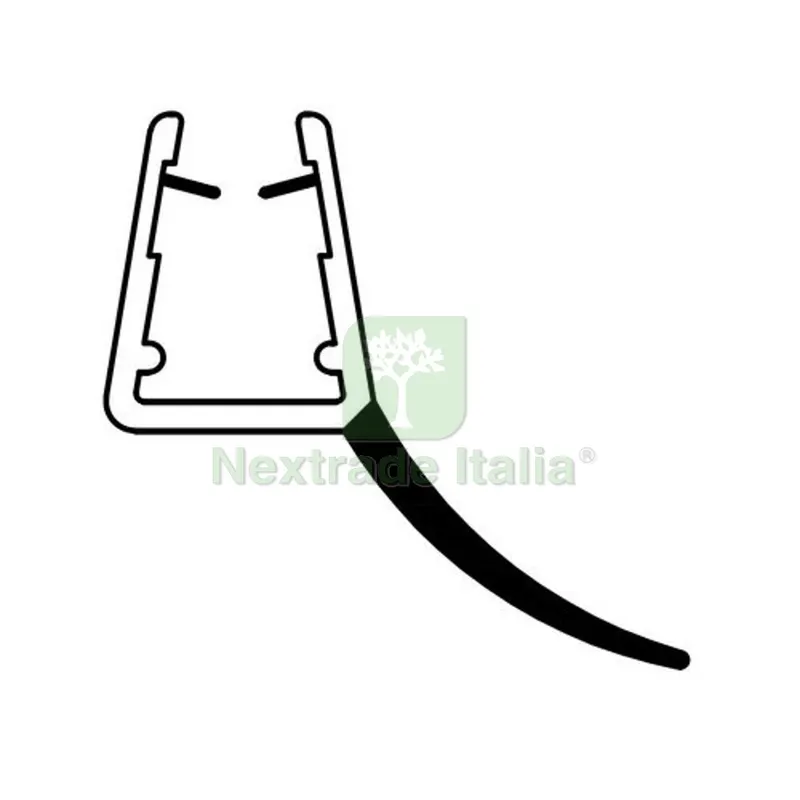 PROFILO GOCCIOLATOIO IN PVC PER CRISTALLI BOX DOCCIA 407 2MT - — Accessori bagno — rif. FERX.DIAR100-U407 PROFILO GOCCIOLATOIO IN PVC PER CRISTALLI BOX DOCCIA 407 2MT - — Accessori bagno — rif. FERX.DIAR100-U407