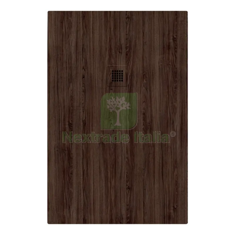 PIATTO DOCCIA NYMO DESIGN NOCE SCURO cm 80 x 90 — Rubinetti e valvole — rif. FERX.DIAY179-1FNS-R080090