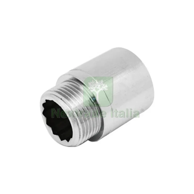 10PZ PROLUNGA FILETTATA MF IN OTTONE CROMO IBP 1/2 x 30 — Minuteria metallica — rif. FERX.DIA343-B8540-0430 10PZ PROLUNGA FILETTATA MF IN OTTONE CROMO IBP 1/2 x 30 — Minuteria metallica — rif. FERX.DIA343-B8540-0430