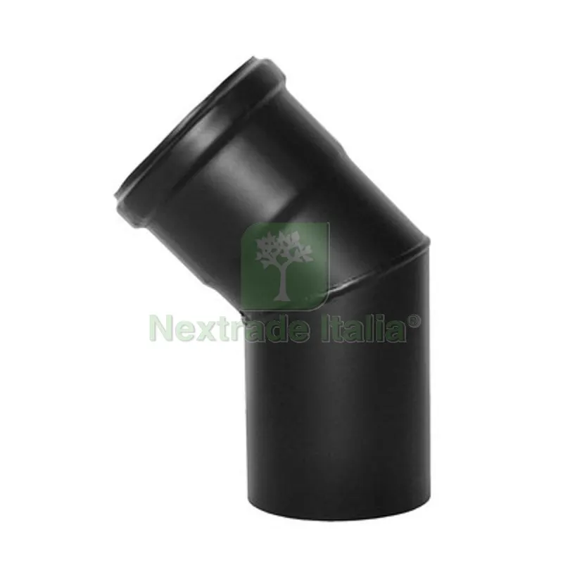 CURVA A 45° PELLET SMALTATO Diam. 100 — Stufe e camini — rif. FERX.DIA409-BP200-100 CURVA A 45° PELLET SMALTATO Diam. 100 — Stufe e camini — rif. FERX.DIA409-BP200-100