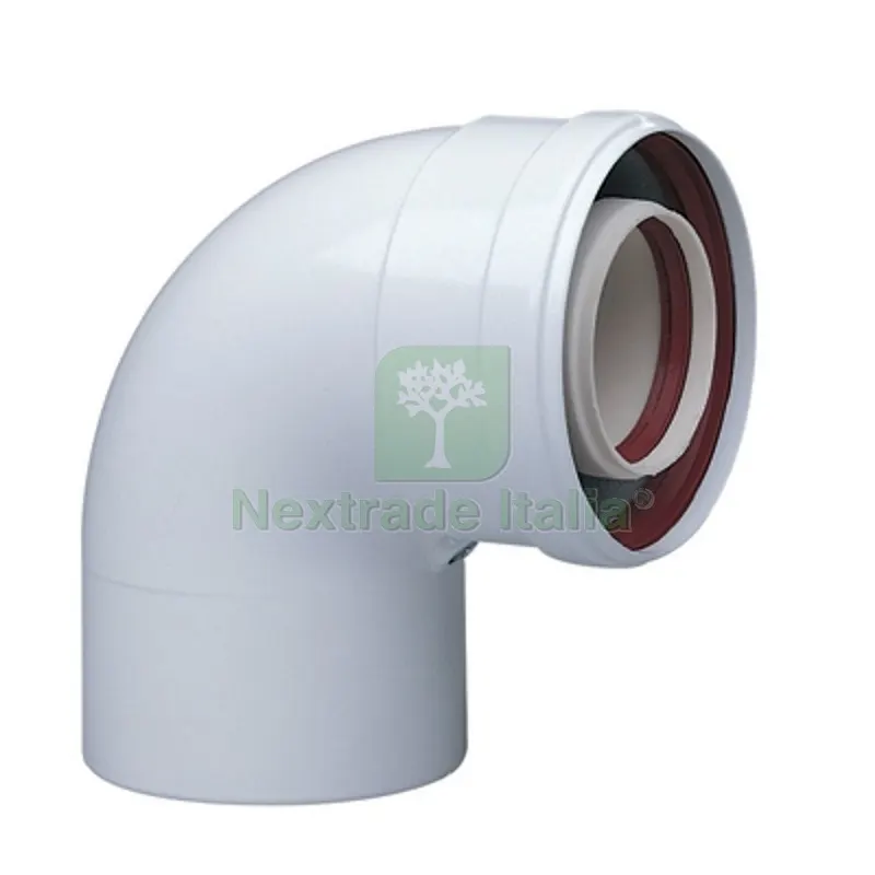 CURVA COASSIALE A 90° PARTENZA CALDAIA Diam. 60/100 — Caldaie e radiatori — rif. FERX.DIA410-KR714101410 CURVA COASSIALE A 90° PARTENZA CALDAIA Diam. 60/100 — Caldaie e radiatori — rif. FERX.DIA410-KR714101410