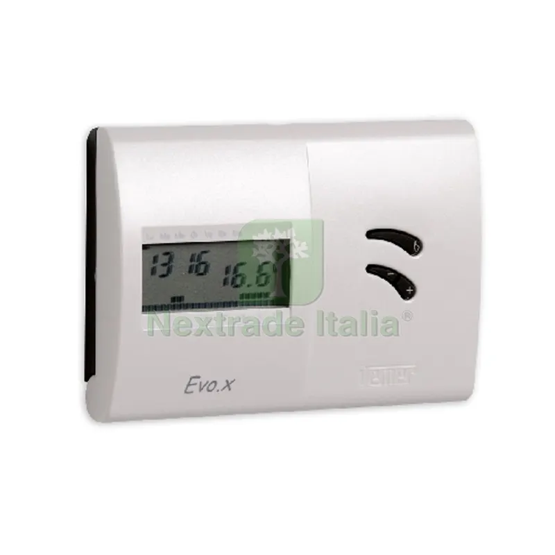 CRONOTERMOSTATO SETTIMANALE DA PARETE EVOX Bianco — Caldaie e radiatori — rif. FERX.DIA411-VN1186-BI CRONOTERMOSTATO SETTIMANALE DA PARETE EVOX Bianco — Caldaie e radiatori — rif. FERX.DIA411-VN1186-BI
