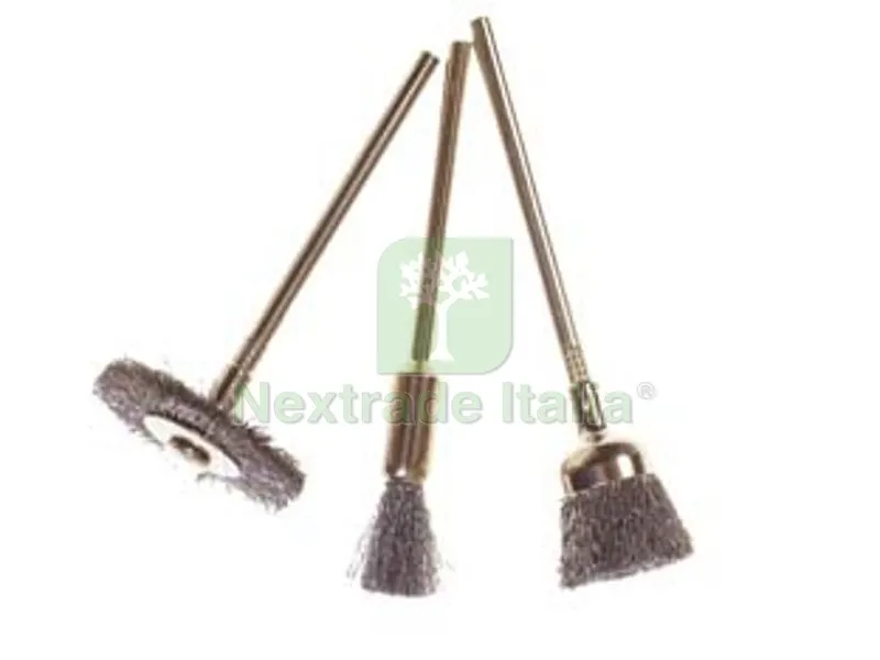 2BLISTER Minispazzole con Fili Acciaio Assortite per Trapano - codolo mm.3 in blister da pz.3 PG 476.00 — Trapani e avvitatori — rif. FERX.FER17282 2BLISTER Minispazzole con Fili Acciaio Assortite per Trapano - codolo mm.3 in blister da pz.3 PG 476.00 — Trapani e avvitatori — rif. FERX.FER17282
