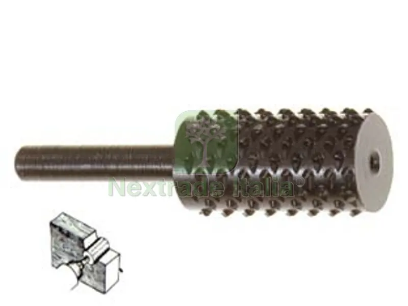 5BLISTER Fresa-Raspa Cilindrica Rotativa per Legno - codolo mm.6 per trapano PG 430.00 — Serrature e cilindri — rif. FERX.FER17671