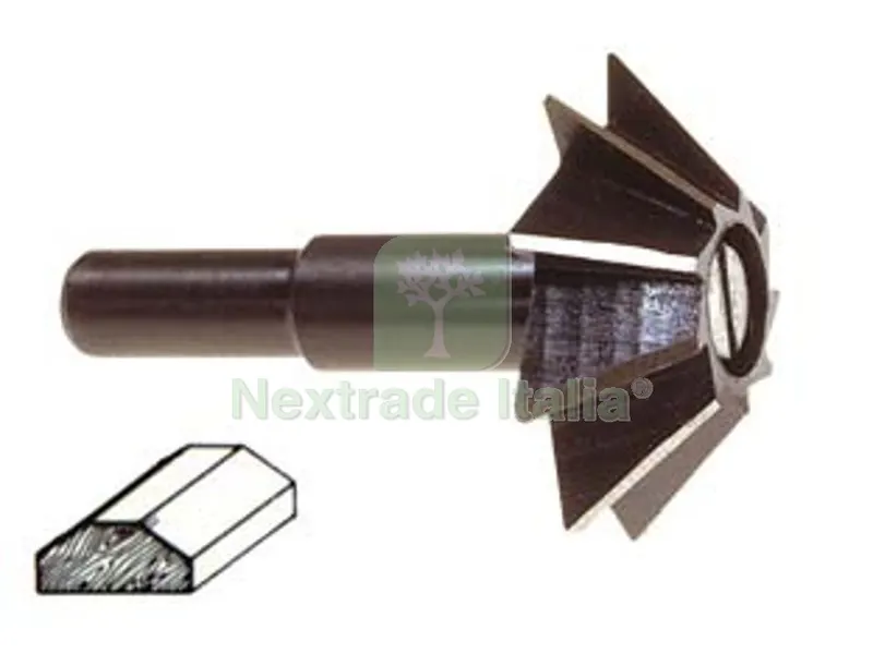 5BLISTER FRESA CONICA - 45? ? mm.35 codolo mm.8, per il legno PG 365.00 — Punte, frese e dischi — rif. FERX.FER17886