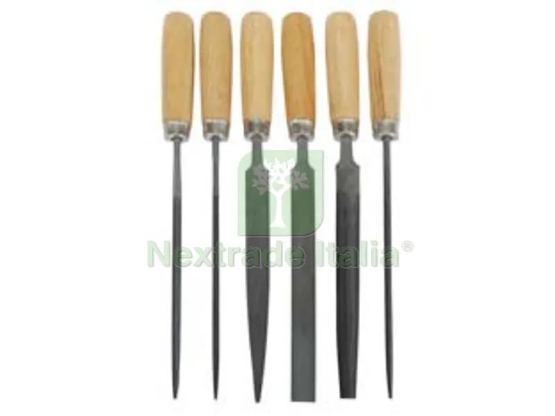 Lime in Acciaio per Chiavi in Serie 6 Pezzi - PG 449.20 — Lime e raspe — rif. FERX.FER19743