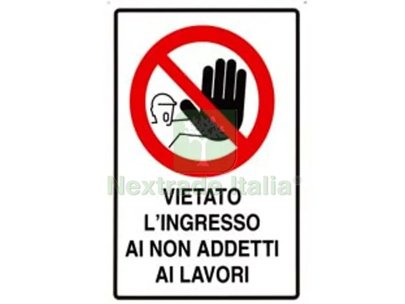 Cartello "vietato L'ingresso AI NON Addetti AI Lavori" - cm.50x70h. — Cartelli e segnaletica — rif. FERX.FER137171