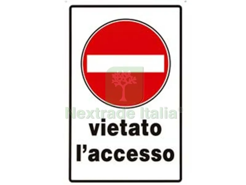 10PZ Cartello "vietato L?accesso" - cm.20x30h. — Casalinghi e organizzazione — rif. FERX.FER49412
