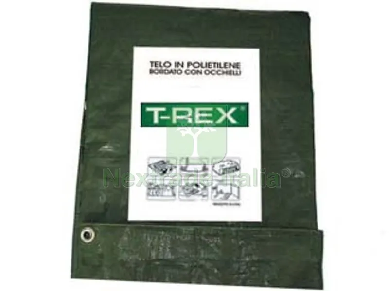 Telo Occhiellato Bordato con Angoli Rinforzati 85 GR. Hobby - mt.4x5 - gr.85 al mq. - colore verde/blu — Teli, sacchi e reti agricole — rif. FERX.FER224765