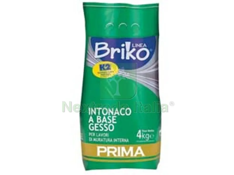 4PZ K2 Linea Briko Intonaco Base Gesso Bianco in Polvere Rasante - Kg.4 in sacco — Cemento, malte e collanti edili — rif. FERX.FER35323 4PZ K2 Linea Briko Intonaco Base Gesso Bianco in Polvere Rasante - Kg.4 in sacco — Cemento, malte e collanti edili — rif. FERX.FER35323