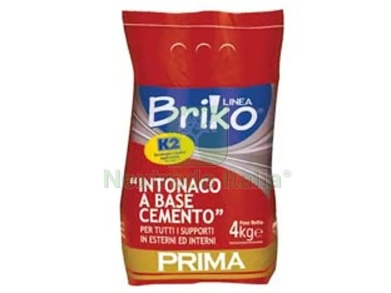 4PZ K2 Linea Briko Intonaco Pronto Base Cemento Bianco in Polvere - Kg.4 in sacco — Cemento, malte e collanti edili — rif. FERX.FER35316