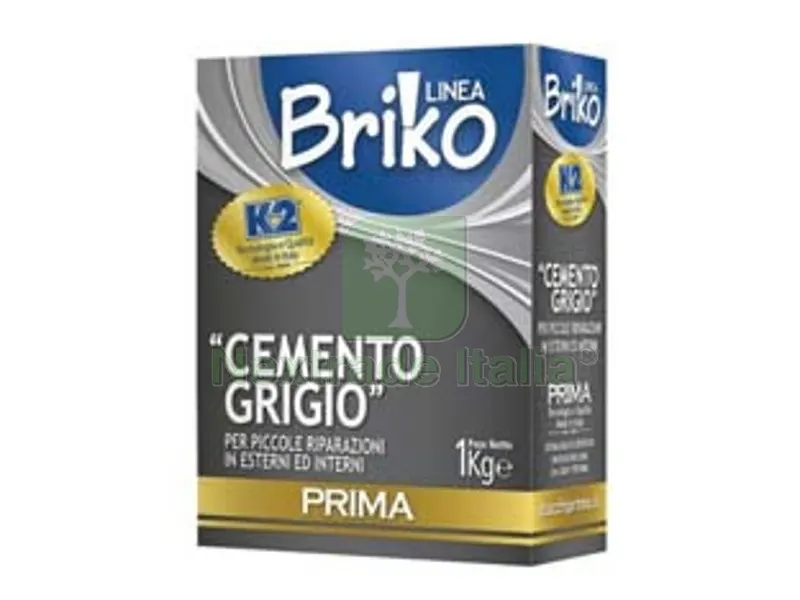 12PZ K2 Linea Briko Cemento Grigio in Polvere - Kg.1 in scatola — Cemento, malte e collanti edili — rif. FERX.FER35279