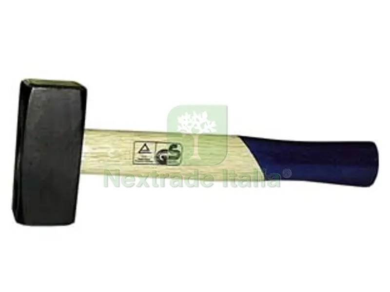MAZZETTA CON MANICO IN LEGNO gr.1000 testa in acciaio DIN 6475 GS-TUV verniciata, manico legno verniciato bicolore — Attrezzi da giardino — rif. FERX.FER20268 MAZZETTA CON MANICO IN LEGNO gr.1000 testa in acciaio DIN 6475 GS-TUV verniciata, manico legno verniciato bicolore — Attrezzi da giardino — rif. FERX.FER20268